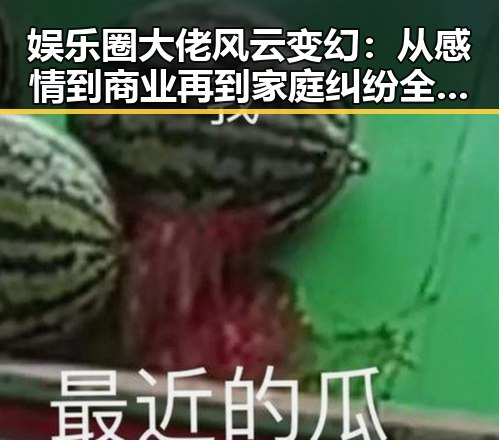 娱乐圈大佬风云变幻:从感情到商业再到家庭纠纷全披露